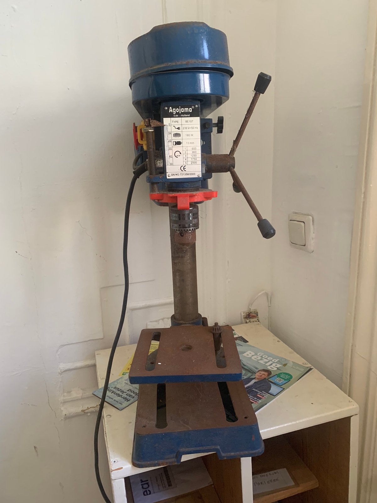 Kolomboormachine, Doe-het-zelf en Verbouw, Gereedschap | Boormachines, Ophalen of Verzenden, Gebruikt
