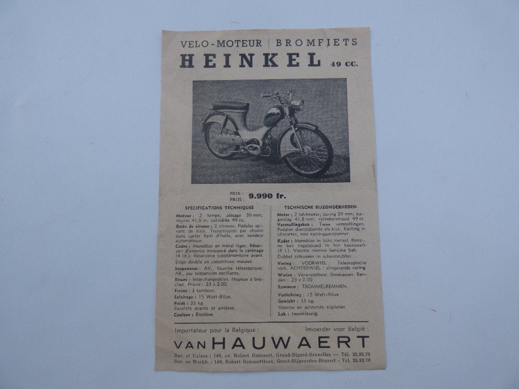 HEINKEL PERLE BROMFIETS FLYER, Ophalen of Verzenden, Gebruikt