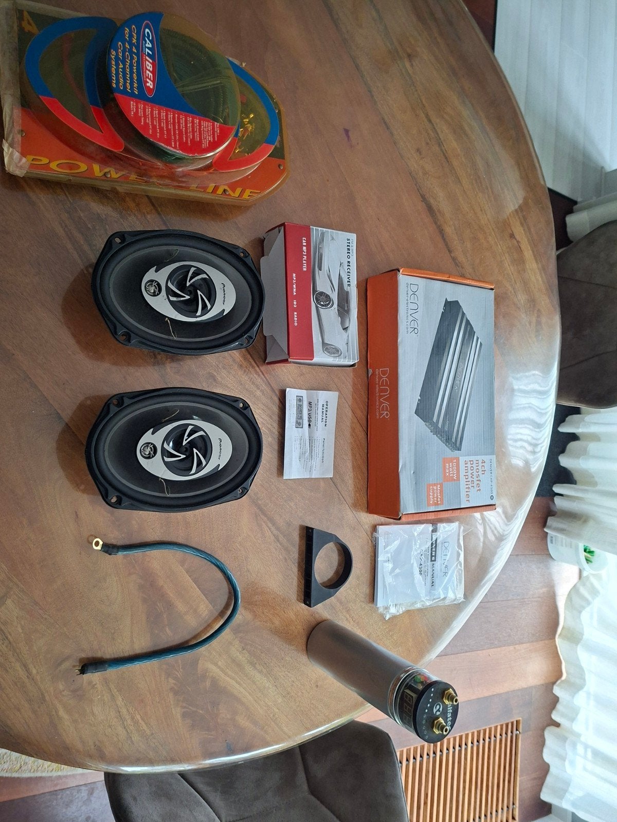 versterker Denver speakers pioneer compleet, Auto diversen, Autospeakers, Ophalen, Nieuw