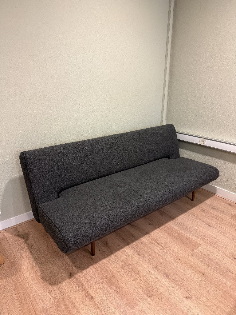 Innovation Living Unfurl design slaapbank – donkergrijs, Ophalen, 100 cm, Zo goed als nieuw, Twijfelaar