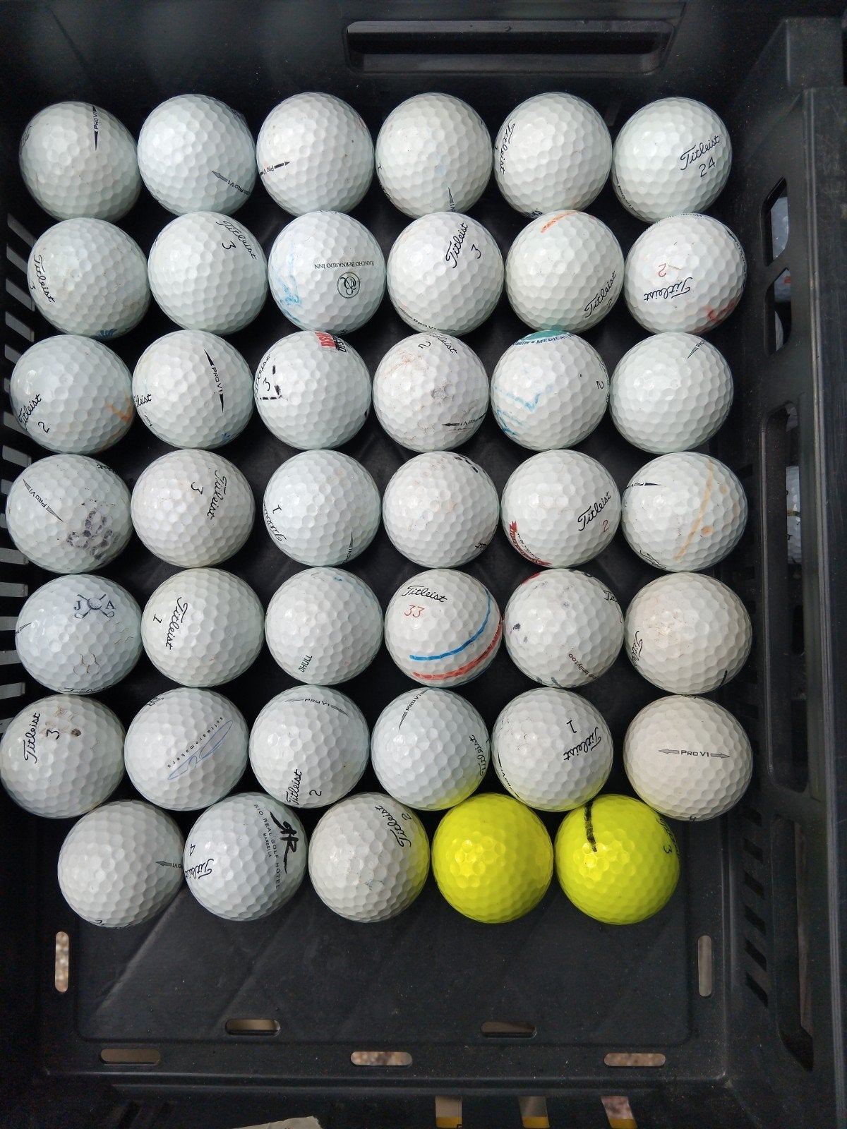 Golfballen Titleist ProV1, Ophalen of Verzenden, Gebruikt, Bal(len)
