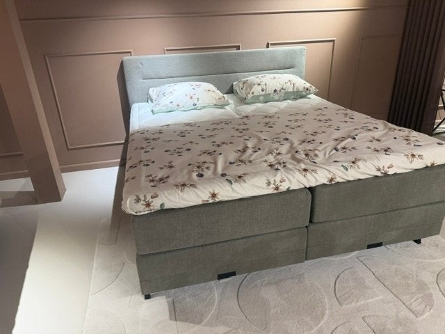 Boxspring electrisch180x200 kleur groen, Ophalen, 180 cm, 200 cm, Groen