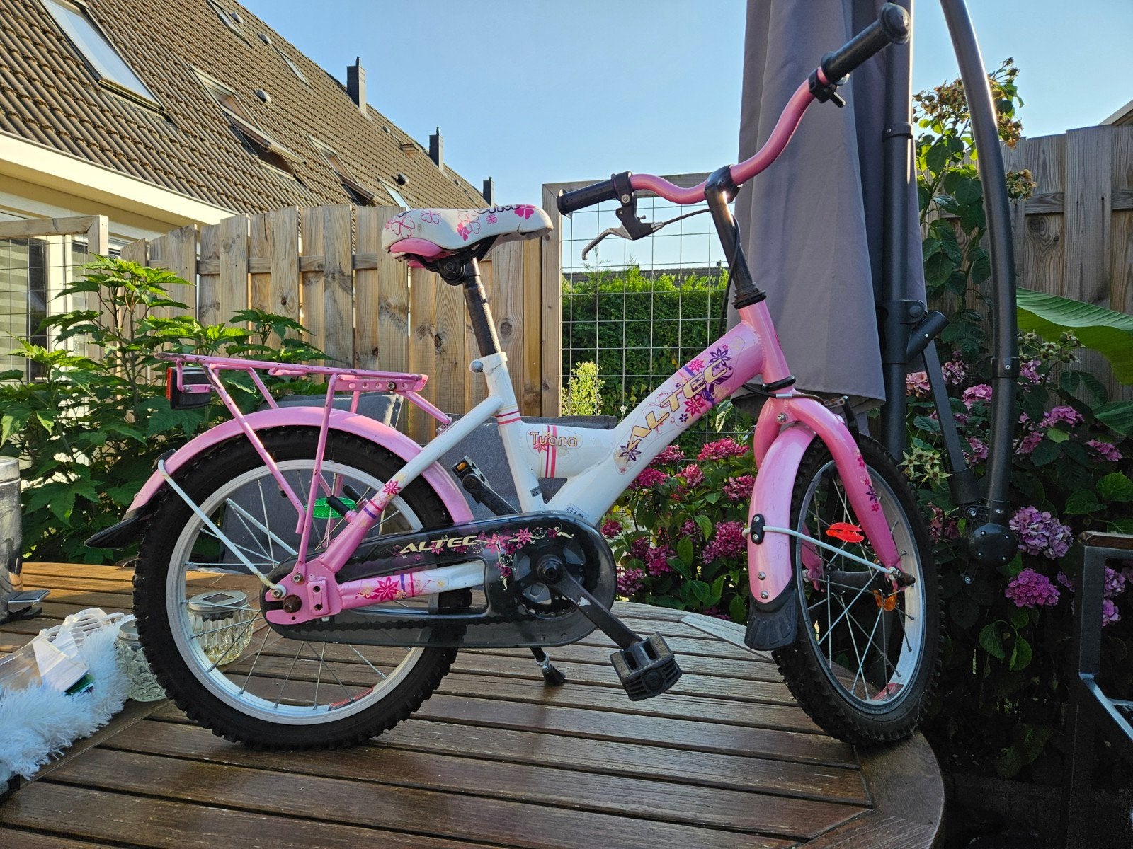 Altec kinderfiets roze 16 inch, Ophalen of Verzenden, Gebruikt, 16 tot 20 inch