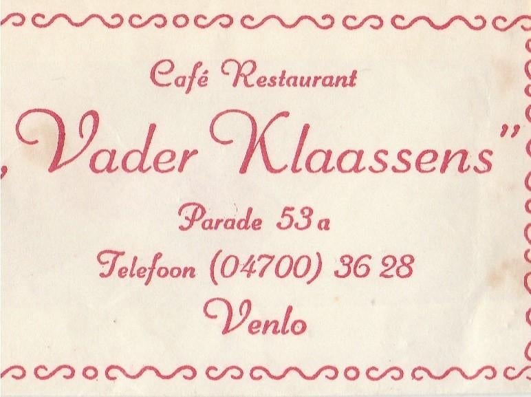 Vader Klaassens Parade Venlo, Ophalen of Verzenden