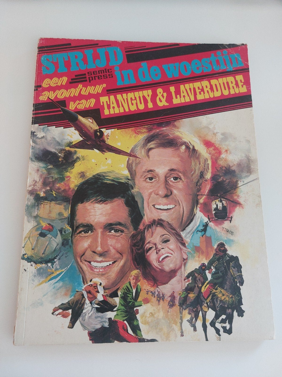 Tanguy en Laverdure stripboek 1974, Gelezen, Eén stripboek, Jean-Michel Charlier, Ophalen of Verzenden