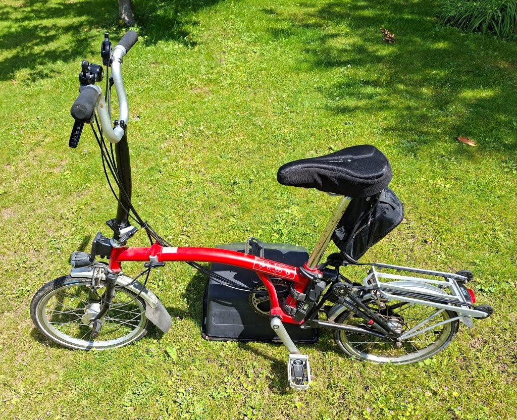 Bromton rood vouwfiets, Fietsen en Brommers, Fietsen | Vouwfietsen, Ophalen of Verzenden, 20 inch of meer