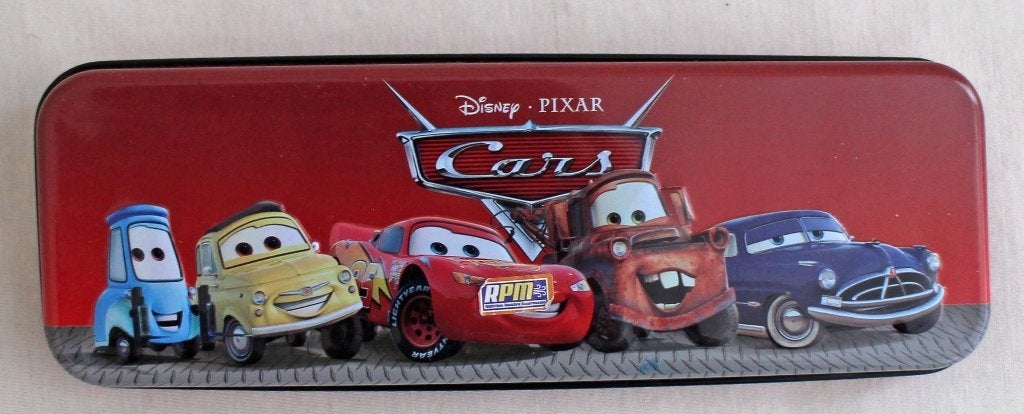 Disney CARS pennendoosje, metaal met losse deksel, Ophalen of Verzenden, Overige figuren, Zo goed als nieuw, Overige typen