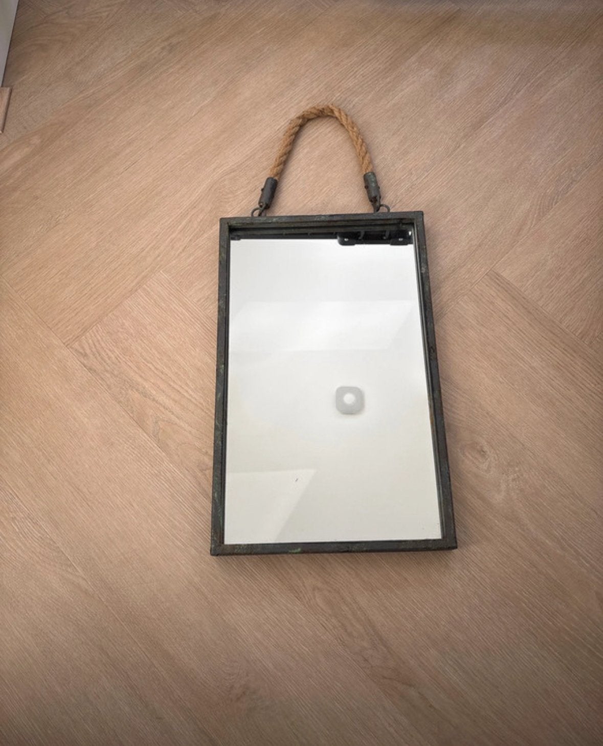 Spiegel metaal, Huis en Inrichting, Ophalen, Minder dan 50 cm, Zo goed als nieuw, Minder dan 100 cm