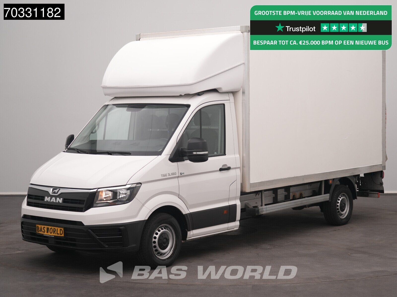 MAN TGE 3.180 Dhollandia Laadklep Zijdeur Bakwagen Camera Ai, Stof, Gebruikt, Euro 6, 4 cilinders