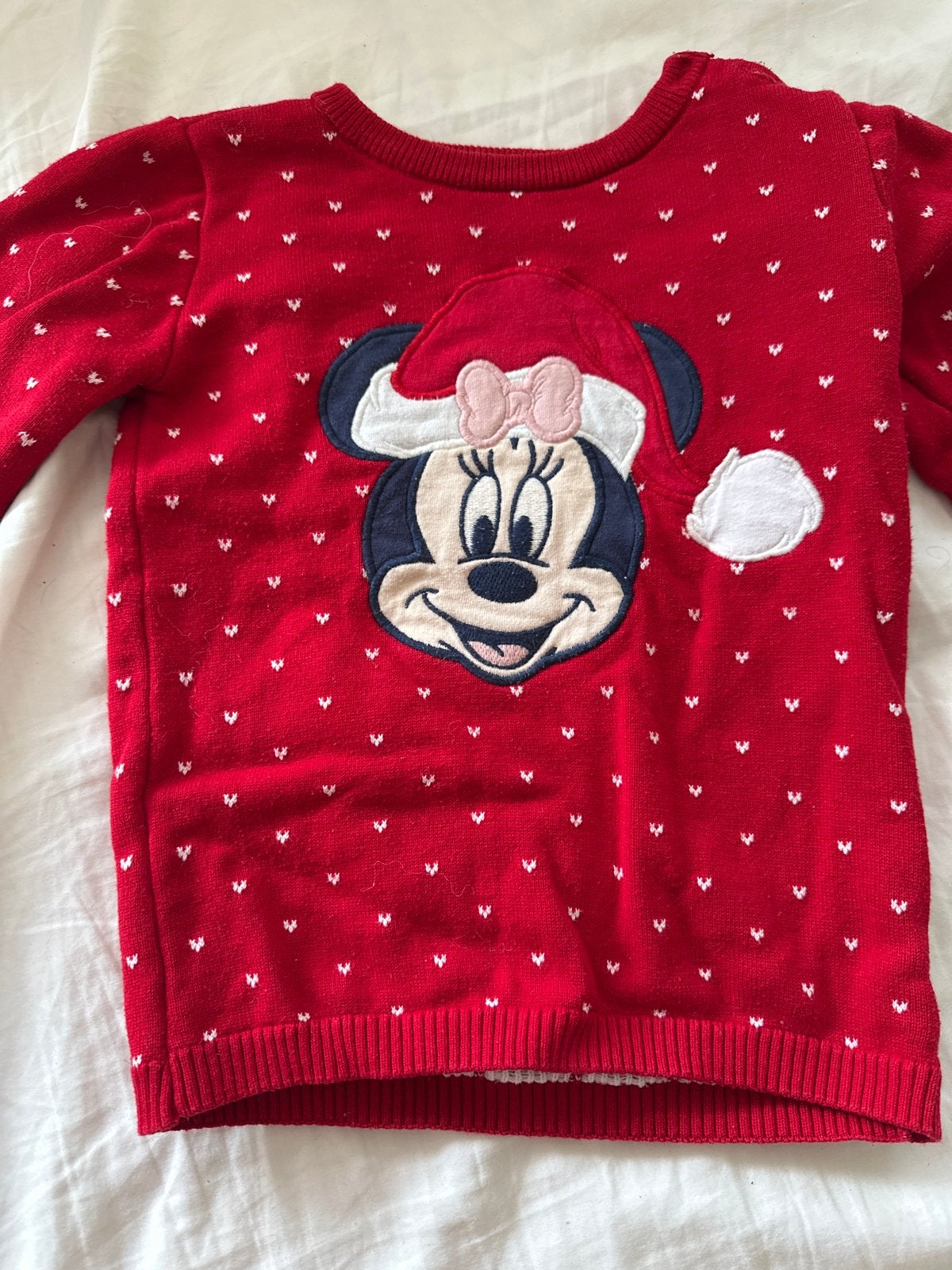Disney Baby Minnie Mouse Kersttrui - Maat 98 (24-36M), Ophalen, Gebruikt, Meisje