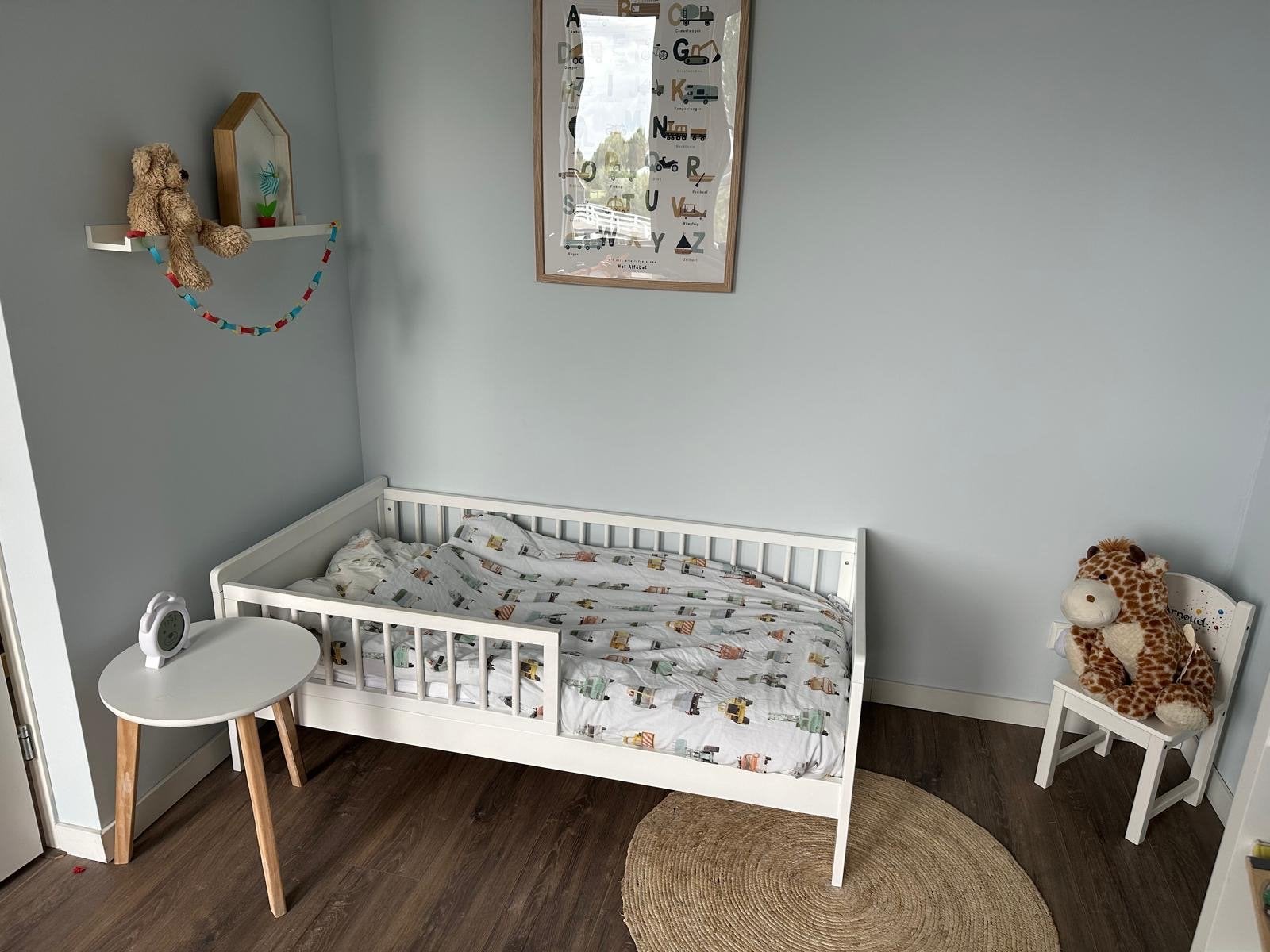 Petit Amelie peuterbed met matras, beschermer en dekbed, 70 tot 85 cm, 140 tot 160 cm, Zo goed als nieuw, Ophalen