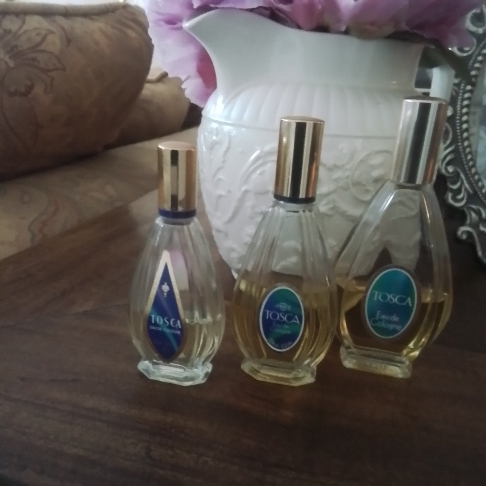 3 Vintage flesjes Tosca 4711 €7,50 samen, Verzamelen, Parfumverzamelingen, Ophalen of Verzenden, Parfumfles, Gevuld