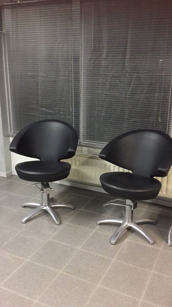 Kappersstoelen, Ophalen, Twee, Zwart, Leer