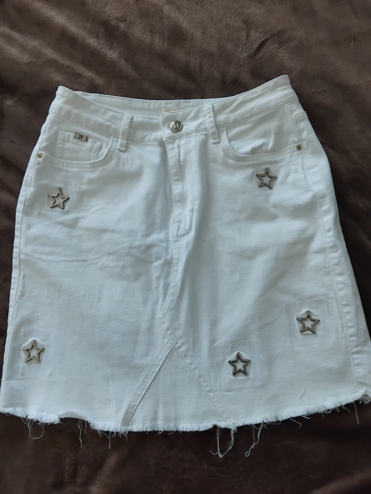 Josh V Lorah witte denim rok met sterren maat XL, Kleding | Dames, Wit, Maat 42/44 (L), Ophalen of Verzenden, Zo goed als nieuw