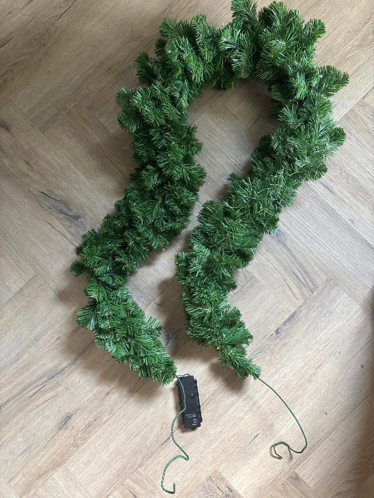Kerst slinger met lampjes, Ophalen, Zo goed als nieuw