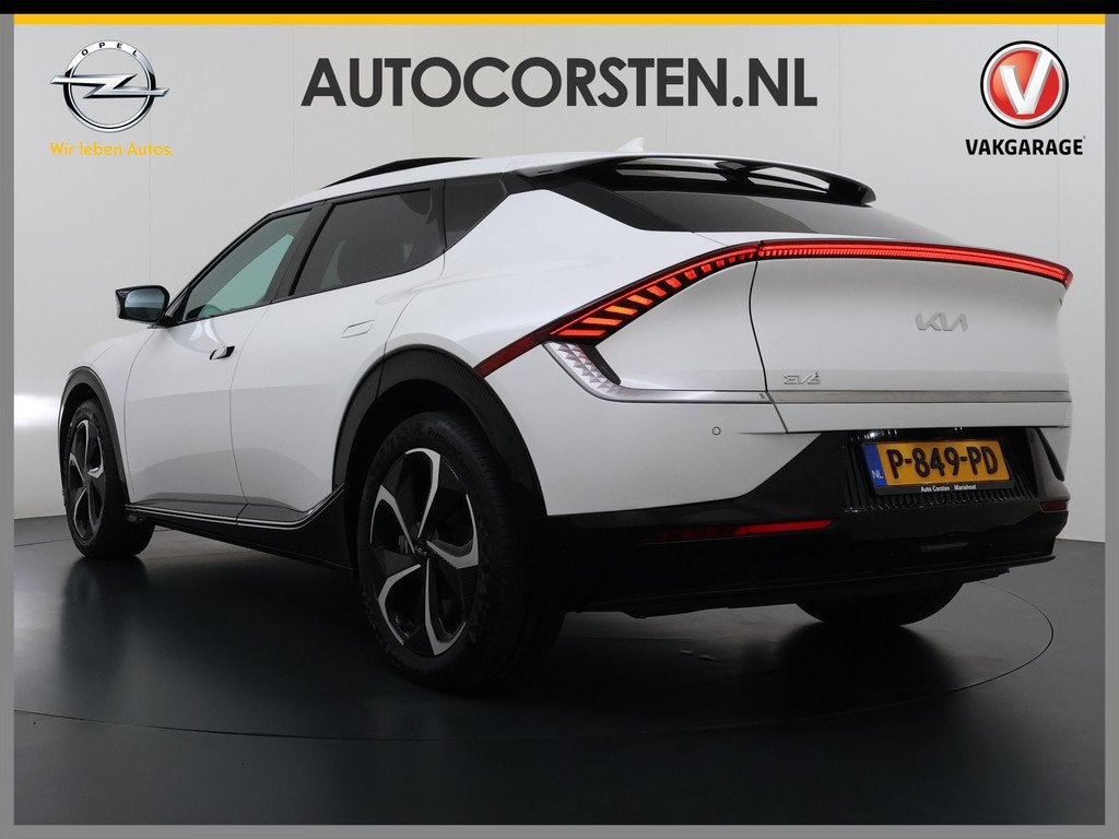 Kia Ev6 Plus Advanced 77.4 kWh Leer Schuif-kanteldak Camera, Auto's, Kia, 228 pk, Achterwielaandrijving, Gebruikt, Zwart
