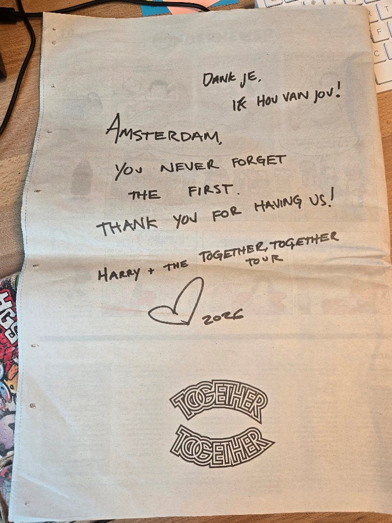 Het parool Harry styles bedankt, Ophalen of Verzenden, Nieuw, Muziek, Film of Tv