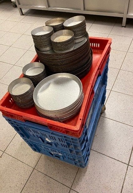 Vlaai pan, bakplaten , pizza ,horeca,bakker 1€ per stuk, Ophalen, Gebruikt