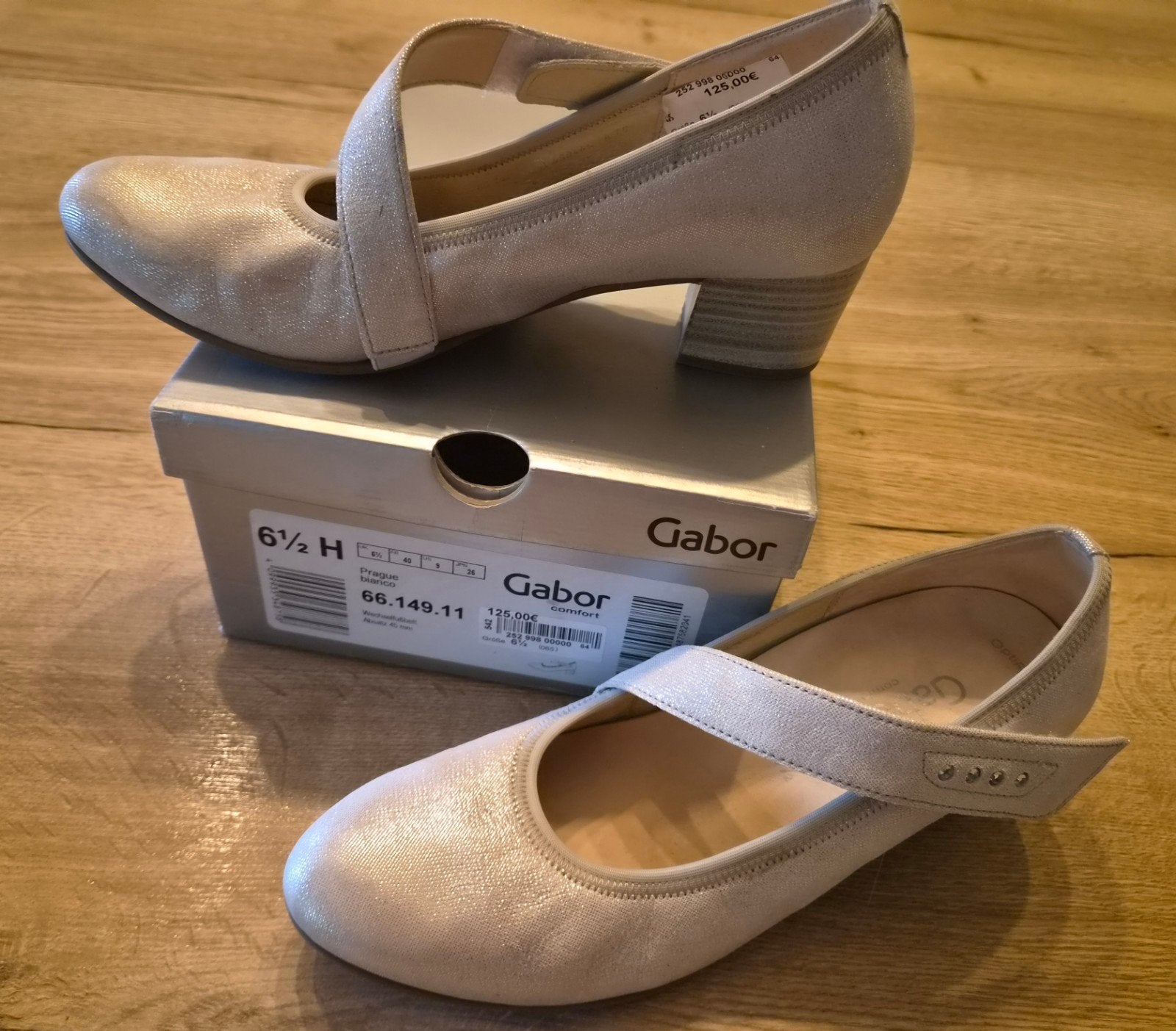 Gabor comfort pumps maat 6.5 - Zgan  nr 66.149.11, Pumps, Beige, Gabor, Ophalen of Verzenden