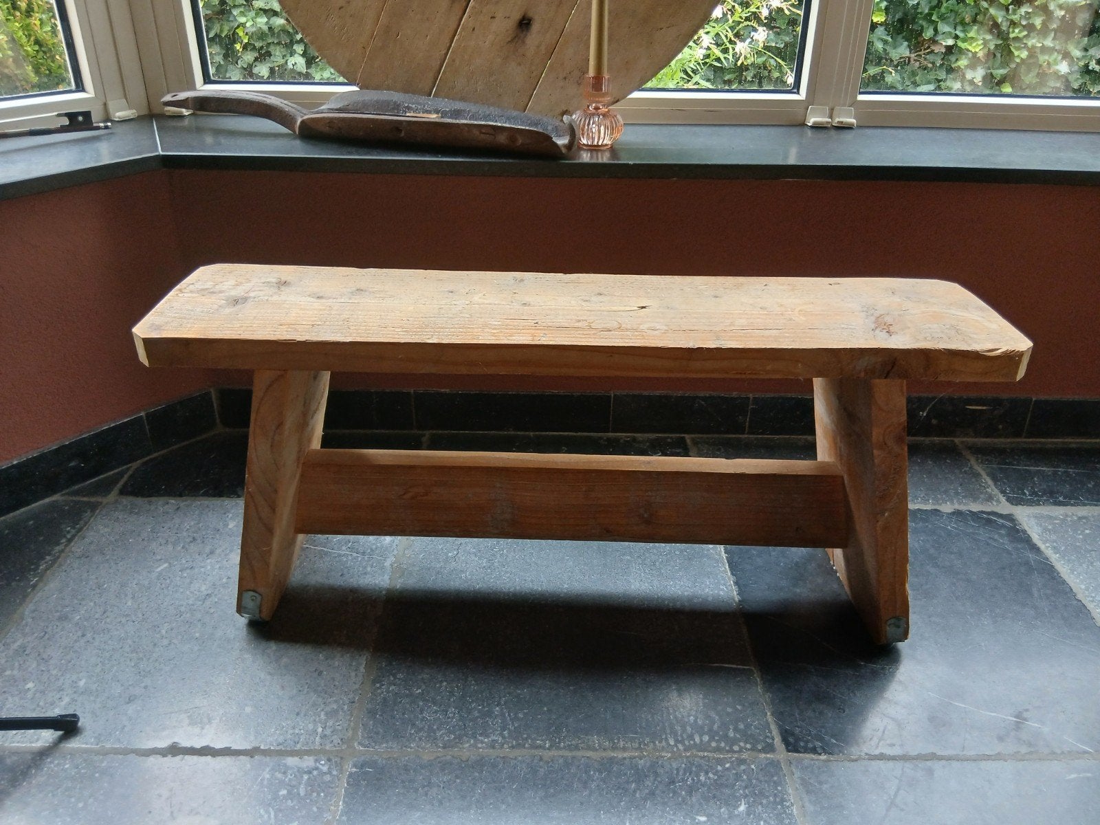 klein bankje 80x20x35, Ophalen, Gebruikt, Hout, Landelijk