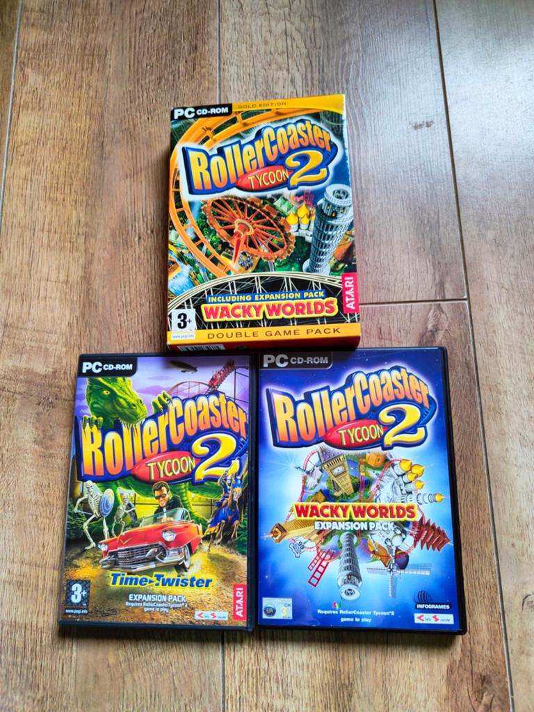 Computer spel - Rollercoaster Tycoon 2 Double Game Pack Box, Spelcomputers en Games, Games | Pc, 1 speler, Ophalen of Verzenden