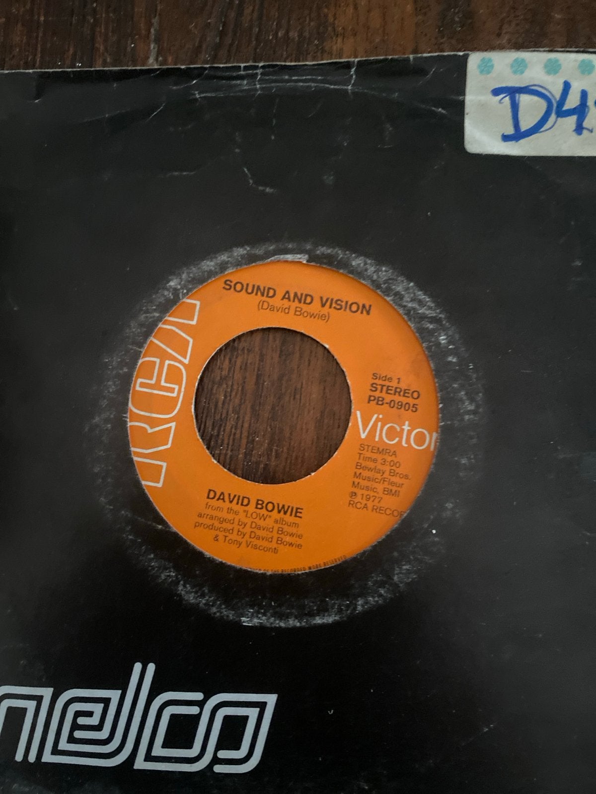 David Bowie - Sound and Vision 7 inch single (1977), Gebruikt, Originele persing, 7 inch, Ophalen of Verzenden