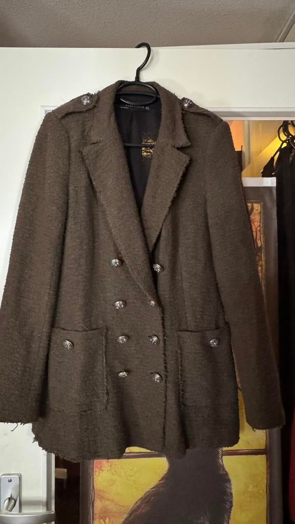 Zara Blazer colbert army legergroen groen khaki M, Kleding | Dames, Ophalen of Verzenden, Zo goed als nieuw, Groen