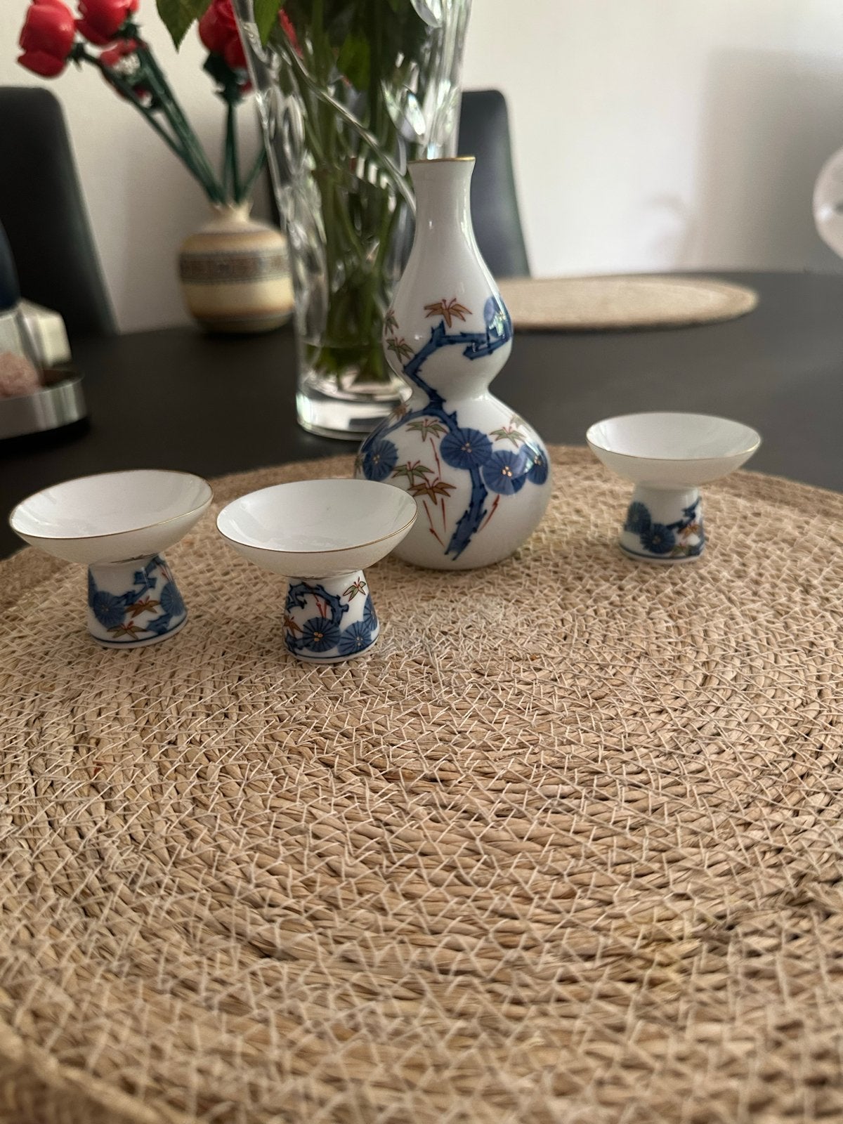 Vintage Japanse Sake Set - Karaf en 3 Kopjes nieuw!, Ophalen of Verzenden
