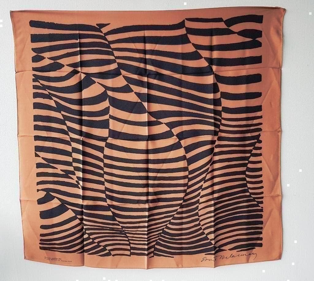 Sonia Delaunay 100% Zijden Sjaal Havana, Ophalen of Verzenden