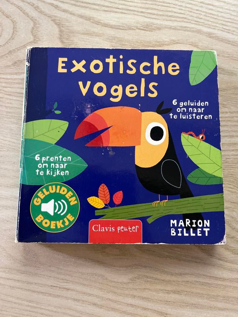 Marion Billet - Exotische vogels geluiden boekje, 3 tot 4 jaar, Ophalen of Verzenden, Zo goed als nieuw, Marion Billet