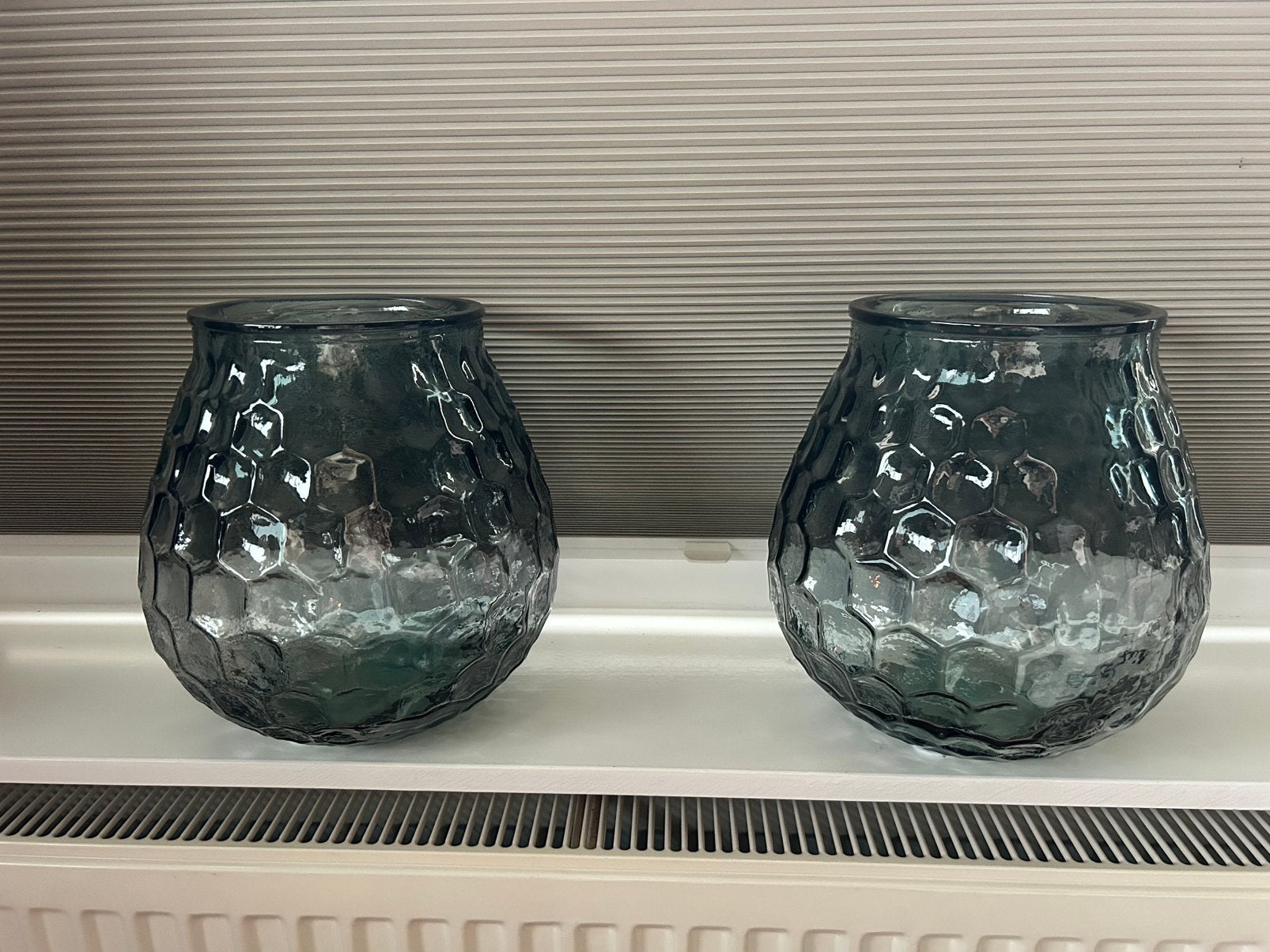 Ronde vazen, Ophalen, Zo goed als nieuw, Glas, 26 cm