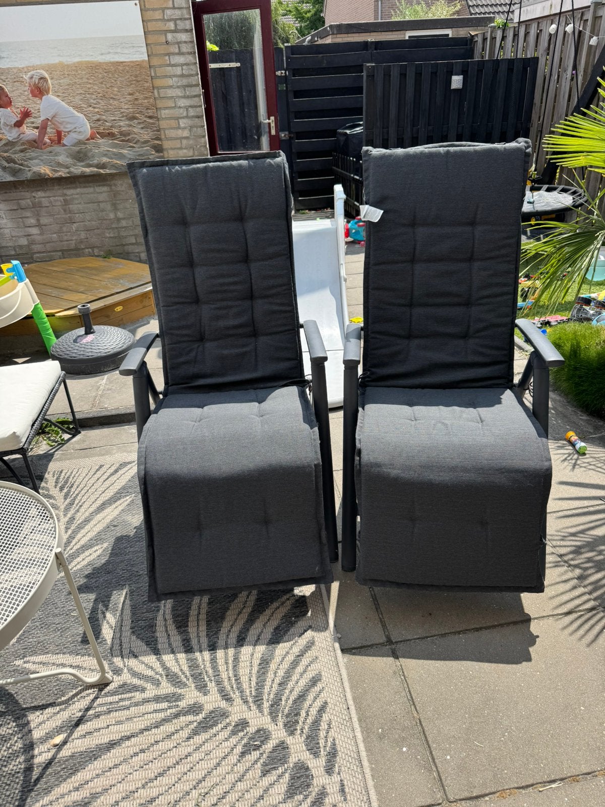 Tuinstoelen relaxstoelen met kussens, Ophalen, Zo goed als nieuw, Rotan