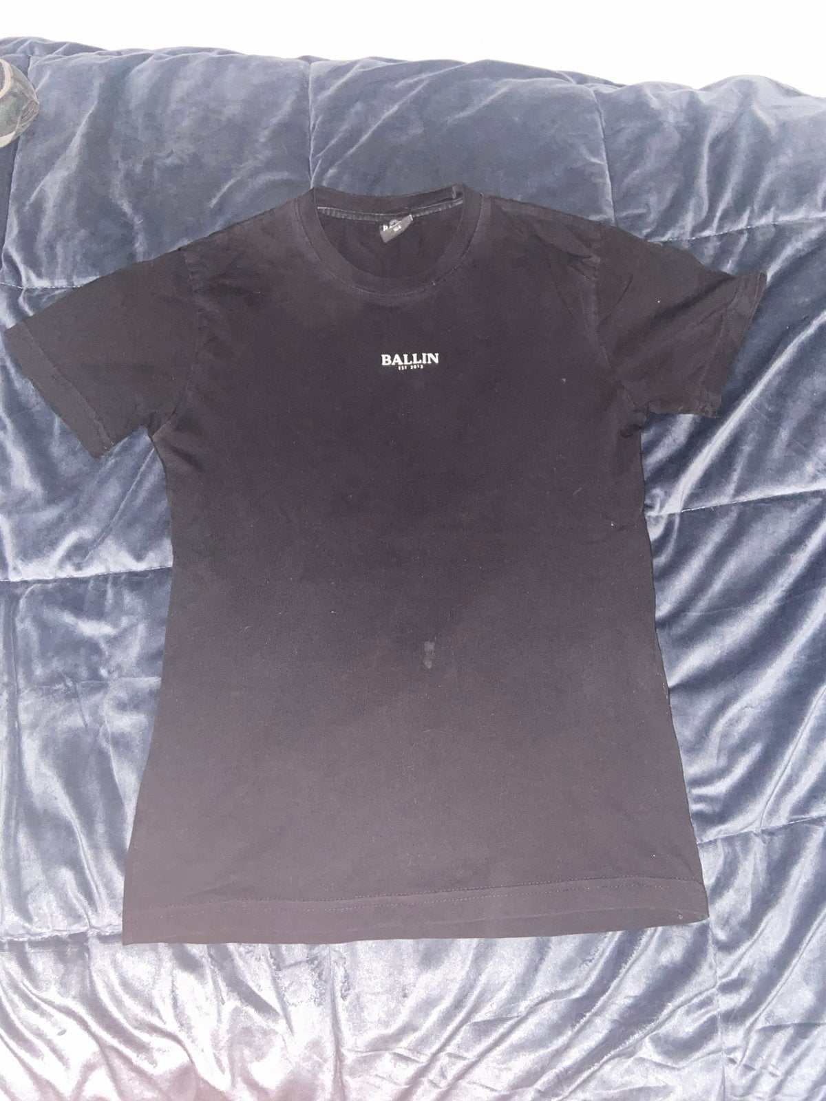 Ballin T-shirt Zwart met Palmbomen en Flamingo's, Ophalen of Verzenden, Zo goed als nieuw, Maat 46 (S) of kleiner, Zwart