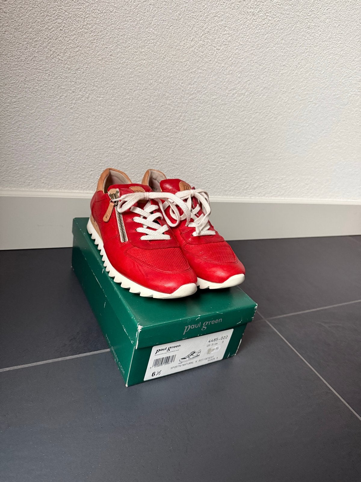Paul Green rode dames sneakers - maat 40 eu, Ophalen, Zo goed als nieuw, Rood, Sneakers of Gympen