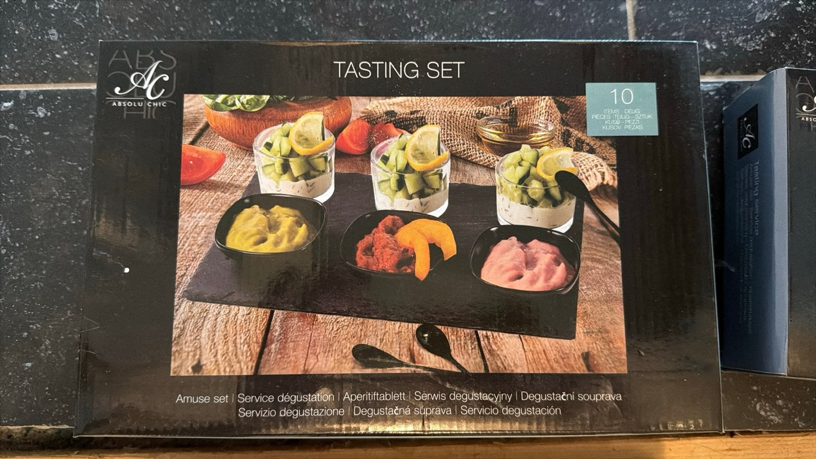 Absolu Chic Tasting Set - 10-delig amuse set, Overige typen, Nieuw, Ophalen of Verzenden, Zwart