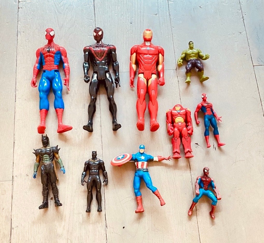 Marvel Superhelden Actiefiguren Set - Spiderman, Iron Man, H, Ophalen, Gebruikt