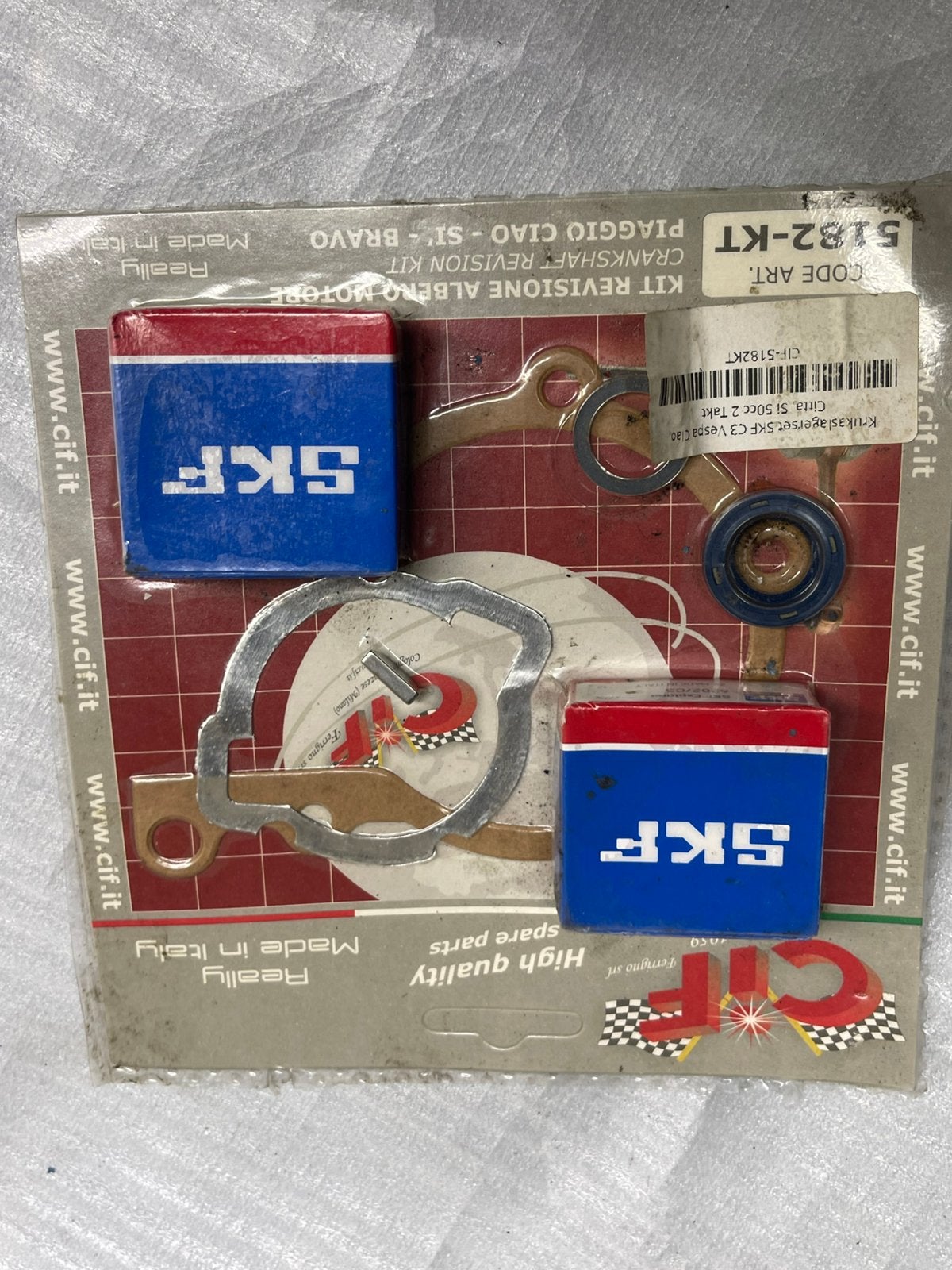 Krukas lager set met pakkingen SKF C3 vespa Ciao, Citta, Si, Ophalen of Verzenden, Zo goed als nieuw, Blok