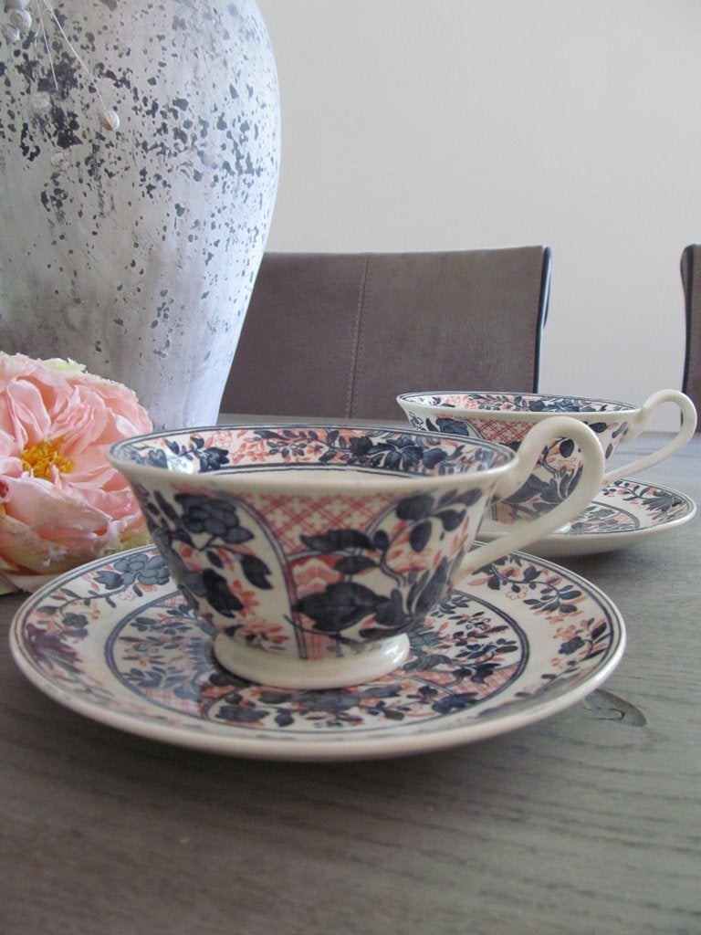 2 Wedgwood Ninopo Etruria England Kop en Schotels, Ophalen of Verzenden