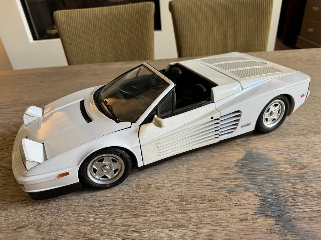 Pocher Ferrari Testarossa cabrio wit schaal 1-8, Hobby en Vrije tijd, Modelauto's | 1:5 tot 1:12, Ophalen, Auto, Nieuw, Pocher