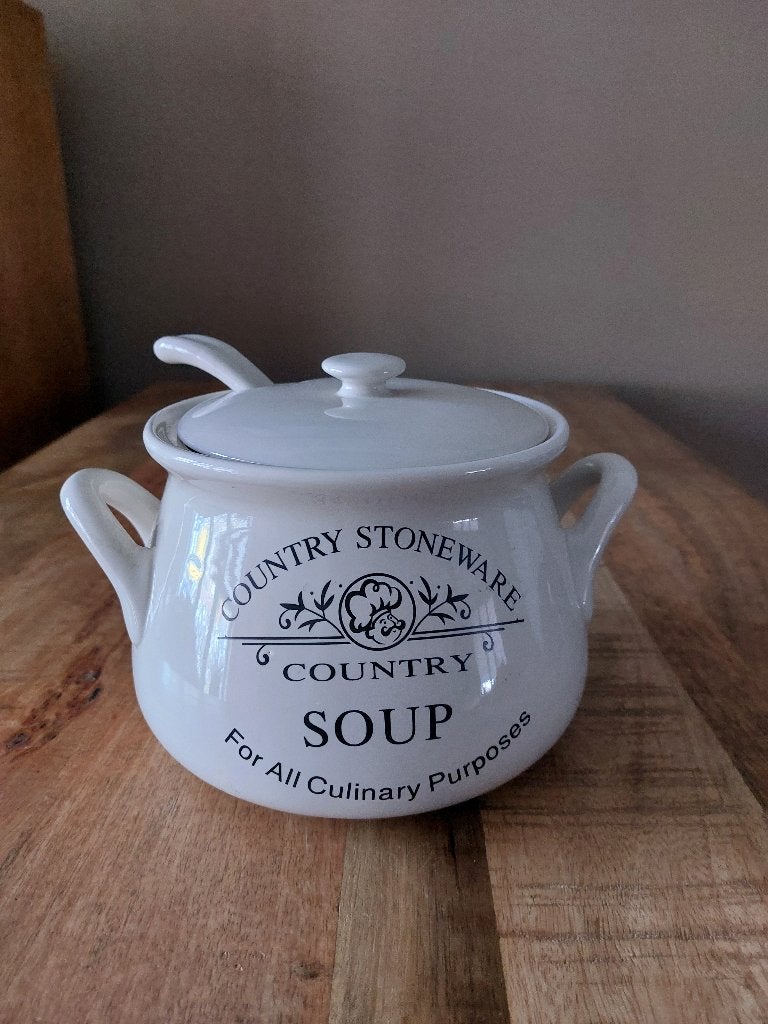 Country Stoneware Soepterrine, Ophalen, Overige merken, Keramiek, Overige typen