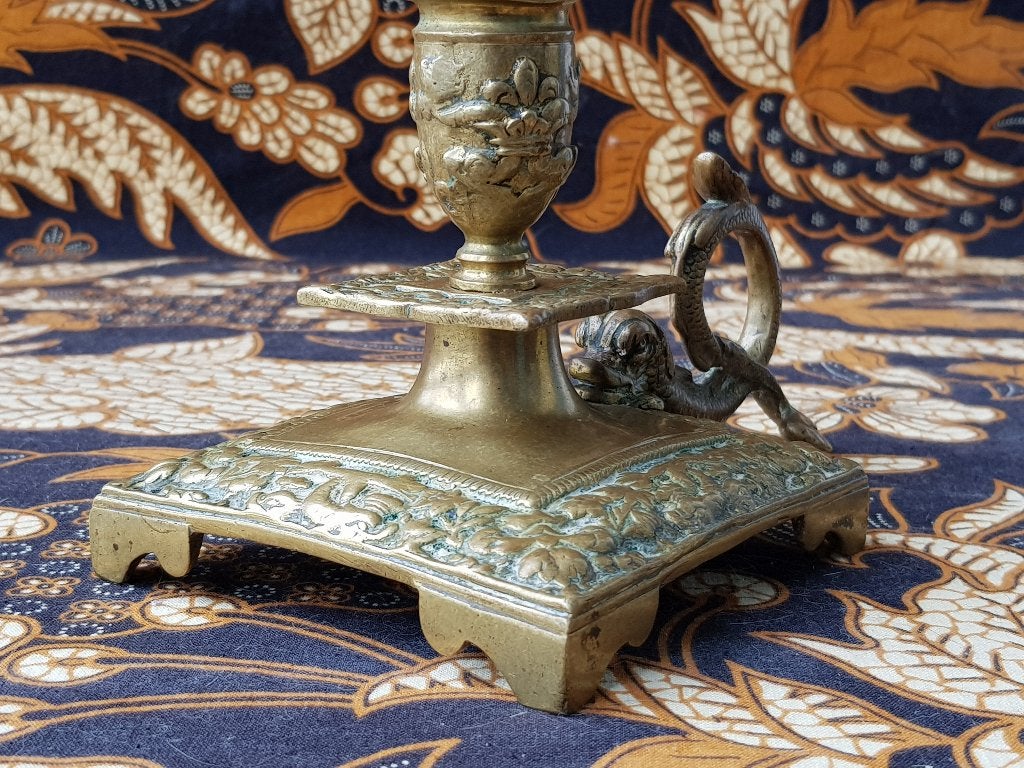 Mooie zware antieke bronzen blaker uit Engeland 17 cm. 1860., Antiek en Kunst, Ophalen of Verzenden, Koper of Brons