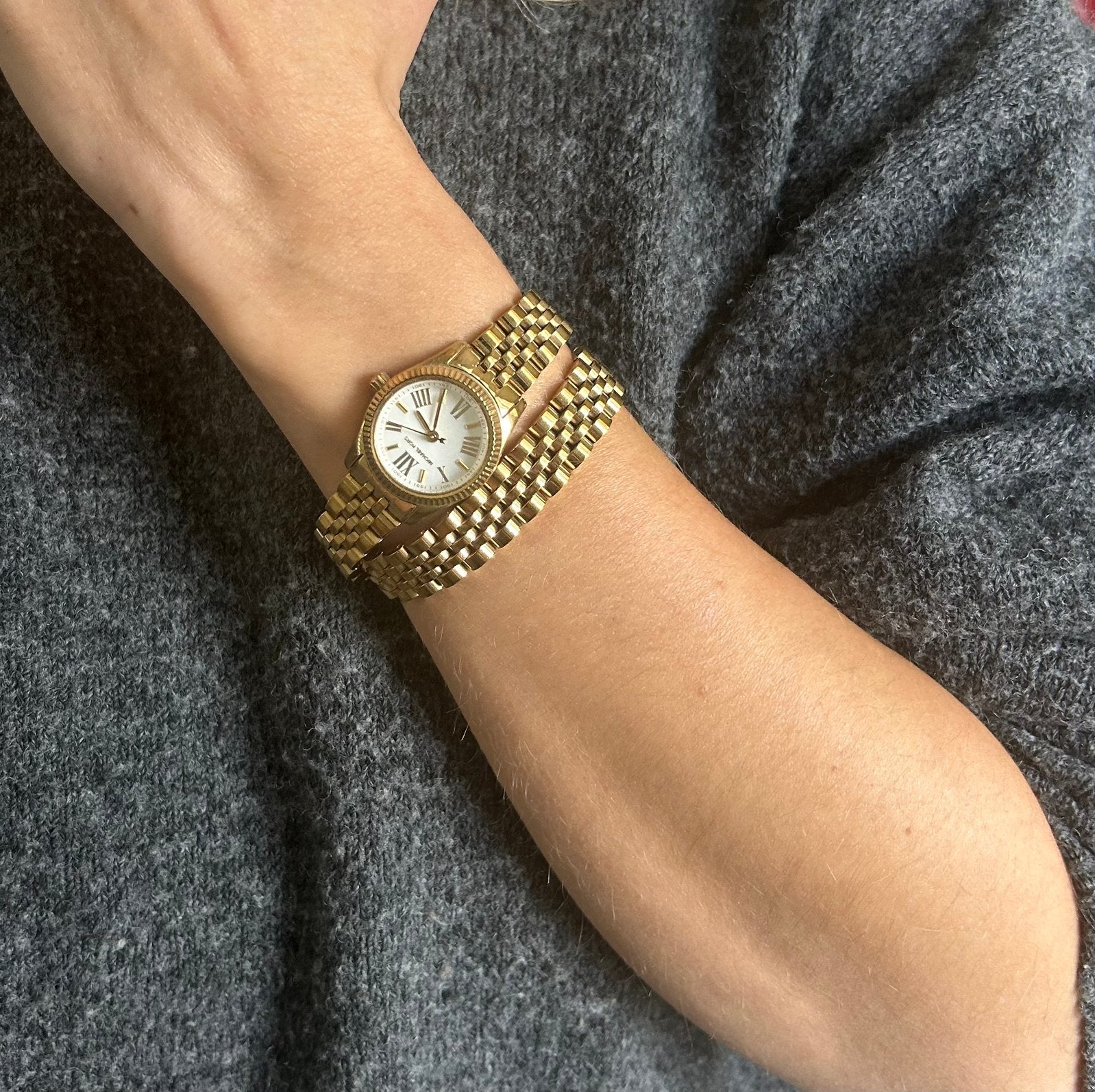 Michael kors dames horloge, Ophalen of Verzenden, Zo goed als nieuw, Staal, Overige merken