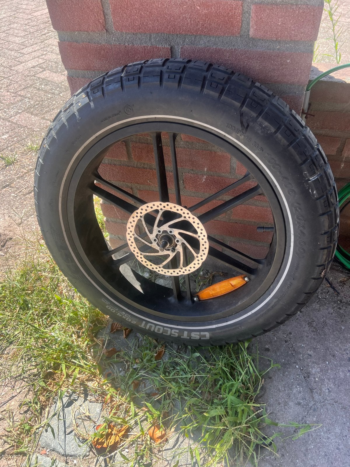 Fatbike voorwiel met band en 160 mm schijfrem, Fietsen en Brommers, Fietsonderdelen, Ophalen, Zo goed als nieuw, Fatbike, Wiel