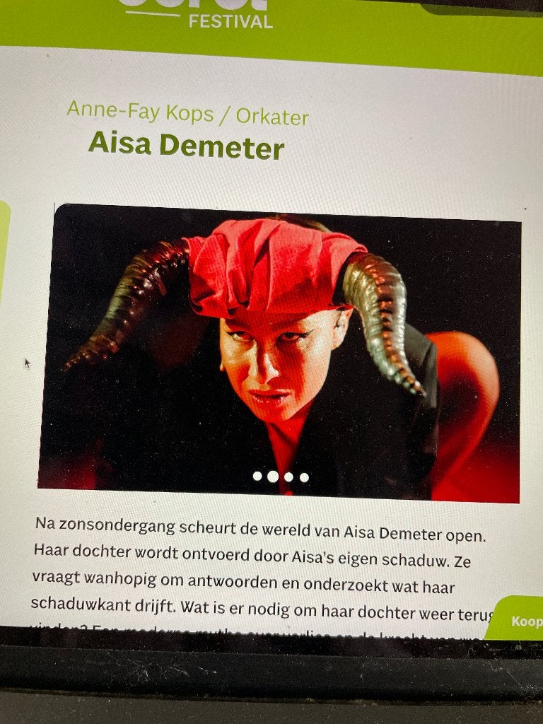 Oerol ticket Asia Demeter, Eén persoon