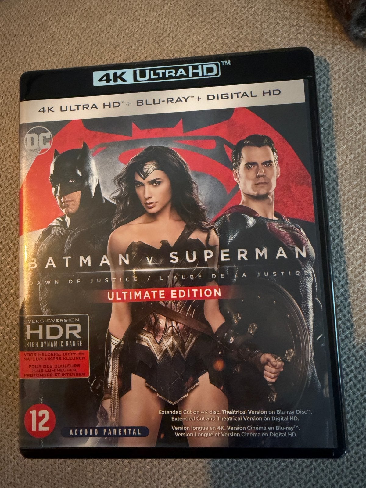 Batman v Superman: Dawn of Justice - Ultimate Edition 4K UHD, Cd's en Dvd's, Engels, Verzenden, Nederlands, Film