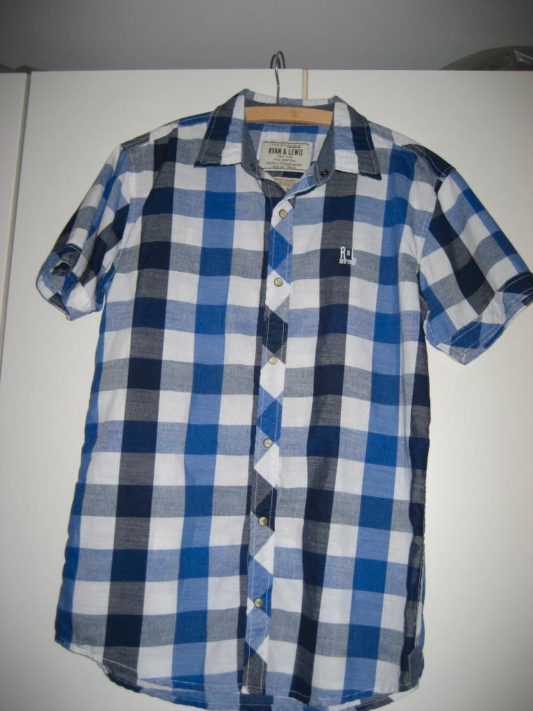 Overhemd Ryan & Lewis fijne blouse korte mouwen blauw maat M, Ophalen of Verzenden, Zo goed als nieuw, Blauw, Ryan & Lewis
