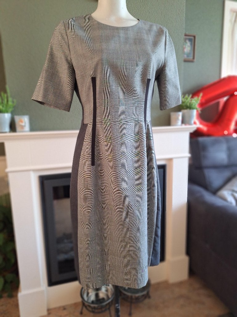 Paul Smith zgan pencil dress grijs zwart IT 46 NL40, Maat 38/40 (M), Paul Smith, Verzenden, Zo goed als nieuw