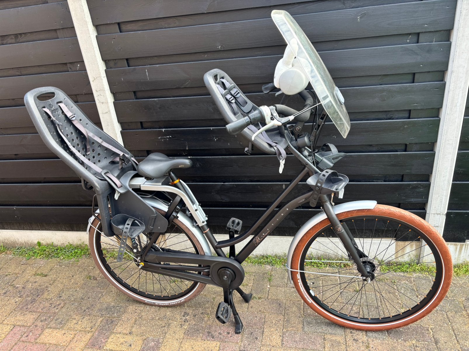 Cortina Roots Utility Bicycle mamafiets, Fietsen en Brommers, Fietsen | Dames | Moederfietsen, 2 zitjes, Gebruikt, Buggydrager
