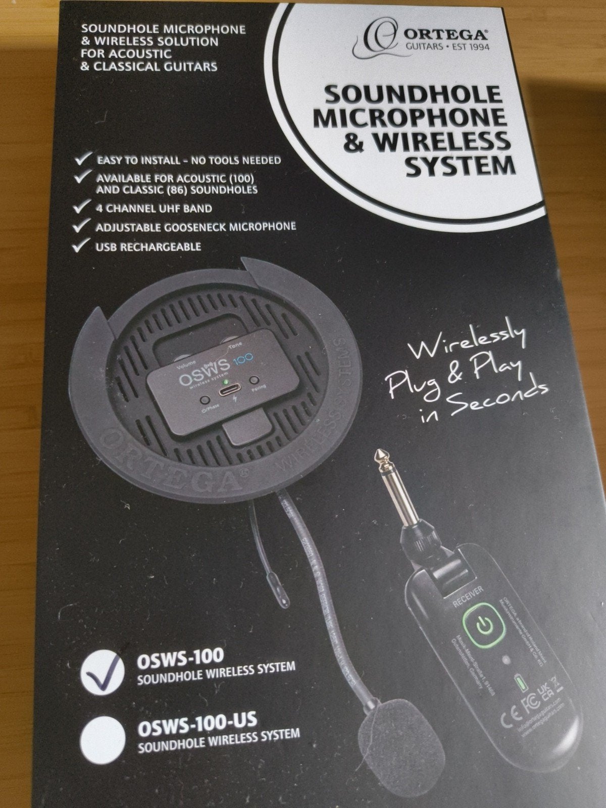 Ortega OSWS-100 Soundhole Microfoon & Draadloos Systeem, Ophalen of Verzenden, Nieuw, Instrumentmicrofoon, Draadloos