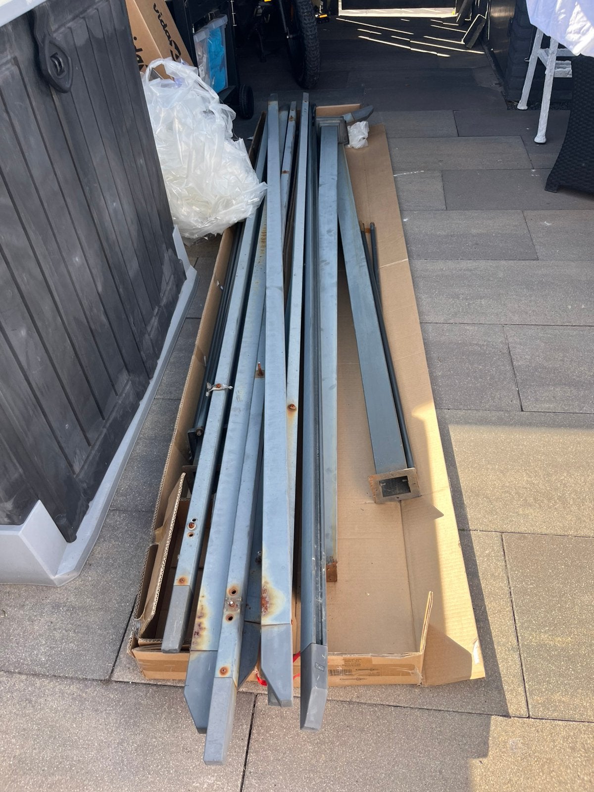 Ophalen oud ijzer pergola, Ophalen, Gebruikt
